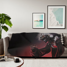 Load image into Gallery viewer, Ken Kaneki - Mask Sherpa Blanket
