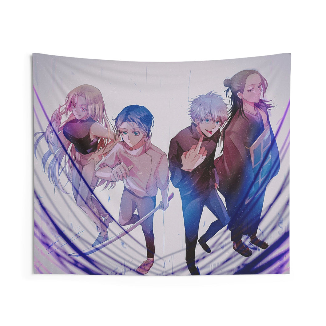 Suguru Geto Satoru Gojo and Yuki Tsukumo Indoor Wall Tapestry
