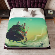 Load image into Gallery viewer, Howl&#39;s Moving Castle Sherpa Blanket
