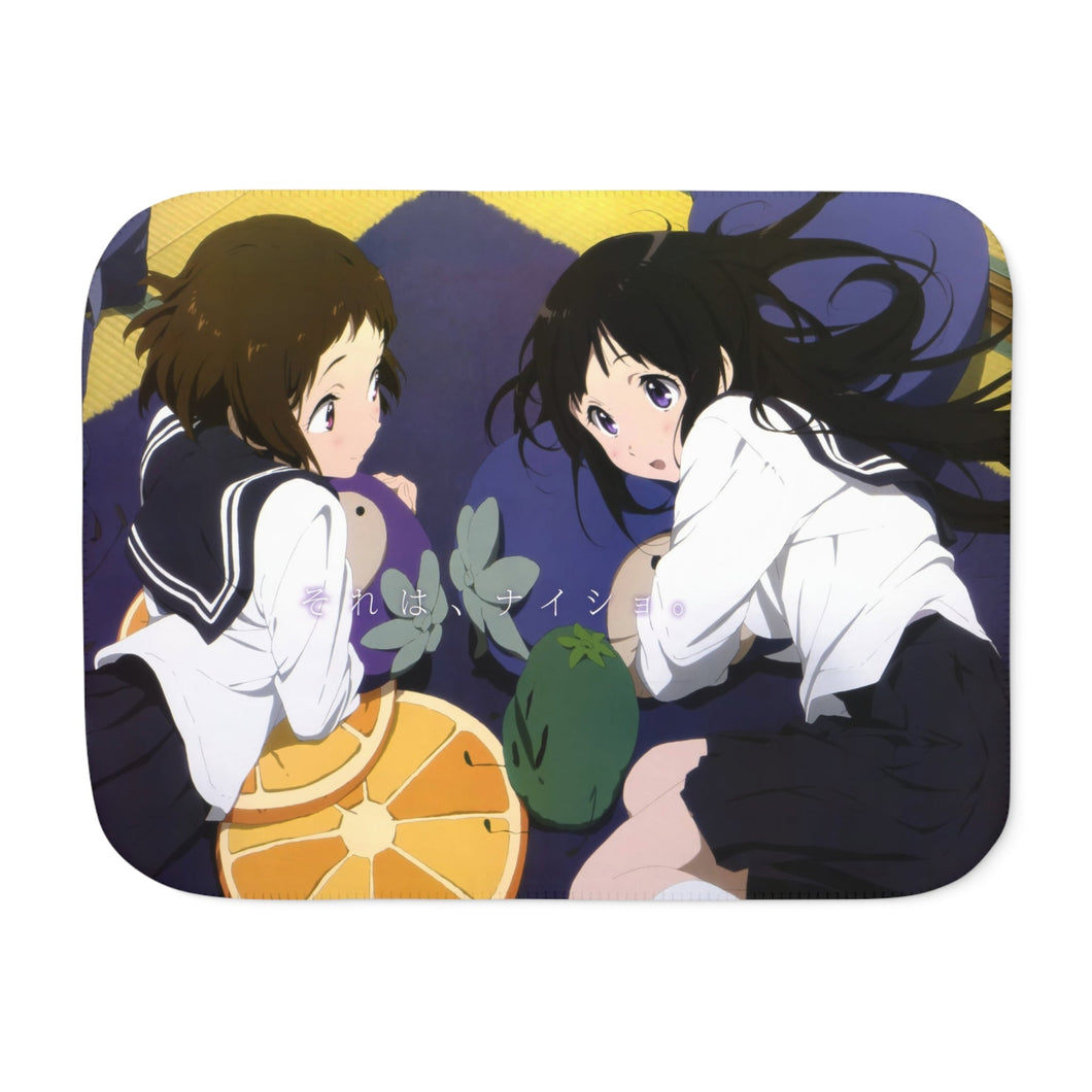 Eru Chitanda  Mayaka Ibara School uniform Sherpa Blanket