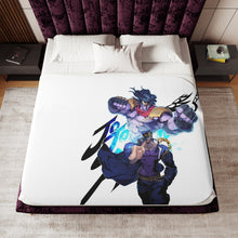 Load image into Gallery viewer, Jotaro Kujo and Star Platinum Sherpa Blanket
