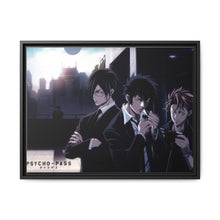 Load image into Gallery viewer, Psycho-Pass Nobuchika Ginoza, Shuusei Kagari, Tomomi Masaoka Canvas Framed Art Print
