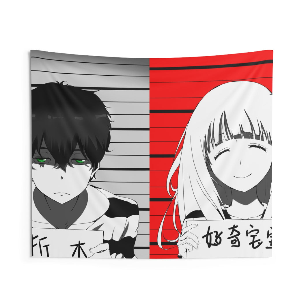Eru Chitanda  And  Hōtarō Oreki Wanted Indoor Wall Tapestry