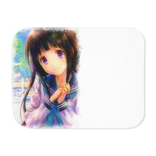 Load image into Gallery viewer, Eru Chitanda  Smile Sherpa Blanket
