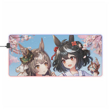 Load image into Gallery viewer, Kitasan Black &amp; Satono Diamond RGB LED Mouse Pad (Desk Mat)
