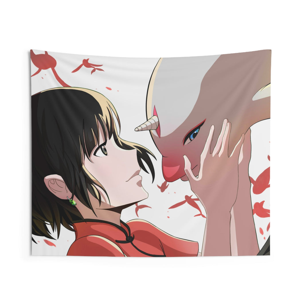 Big Fish & Begonia Indoor Wall Tapestry