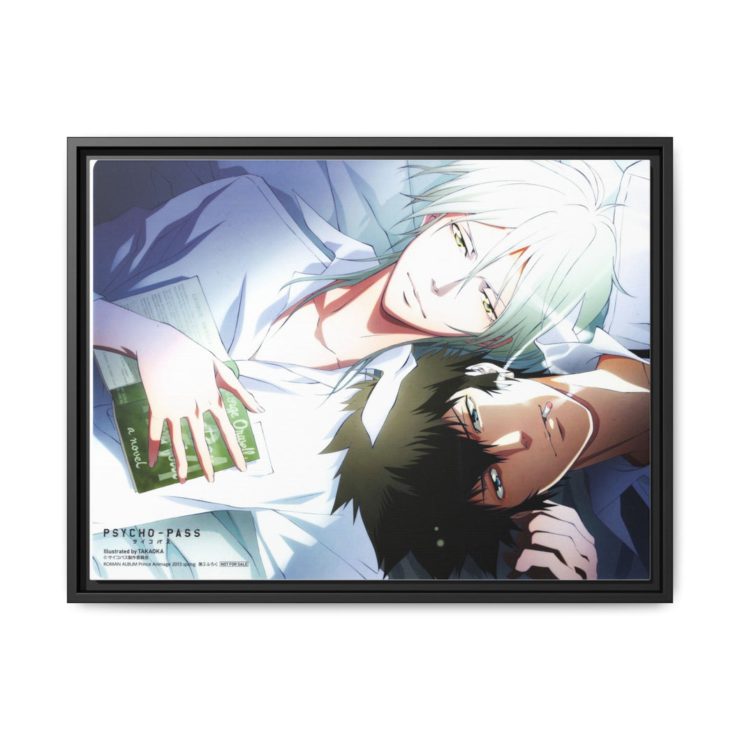 Protagonist and Antagonist Faces Canvas Framed Art Print