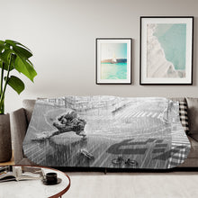Load image into Gallery viewer, One Punch Man Saitama VS Sea King Sherpa Blanket
