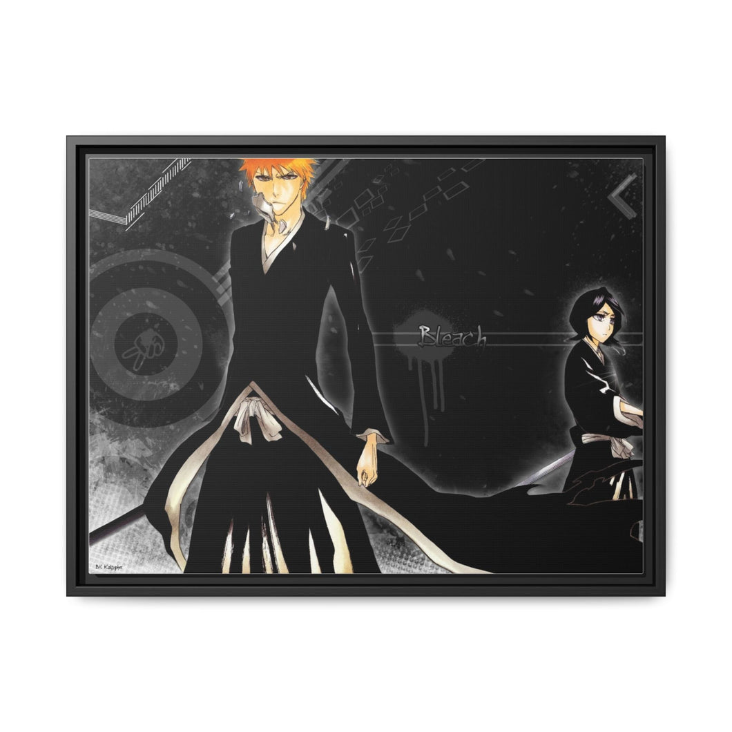 Bleach Ichigo Kurosaki, Rukia Kuchiki Canvas Framed Art Print