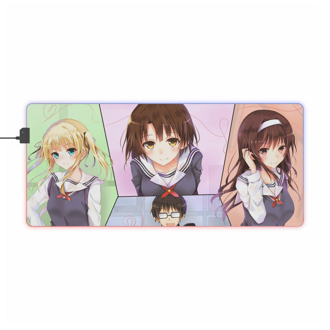 Eriri, Katou, Utaha RGB LED Mouse Pad (Desk Mat)