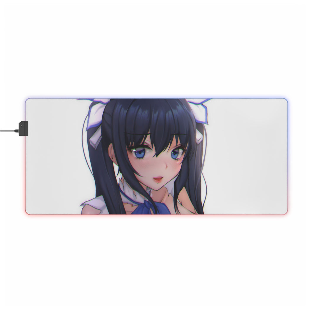 Is It Wrong To Try To Pick Up Girls In A Dungeon? RGB LED Mouse Pad (Desk Mat)