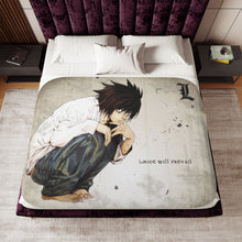 Load image into Gallery viewer, L (Death Note) Sherpa Blanket
