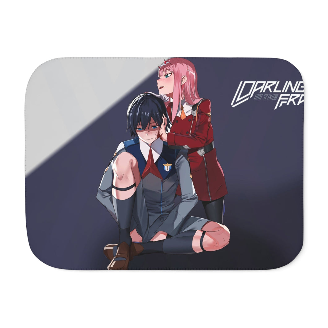 Zero Two and Hiro Sherpa Blanket