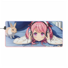 Load image into Gallery viewer, Anime Headphones RGB LED Mouse Pad (Desk Mat)
