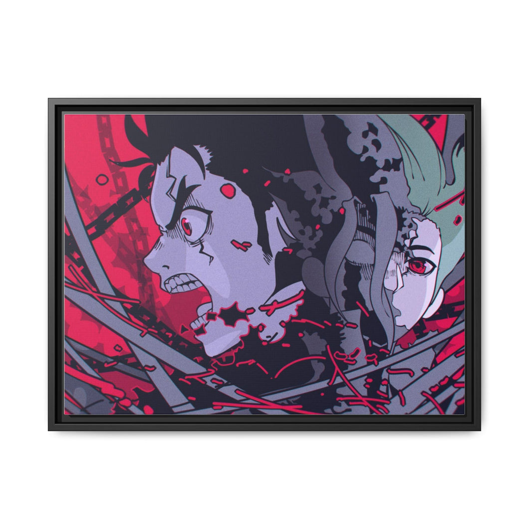 King of the Stone World Canvas Framed Art Print