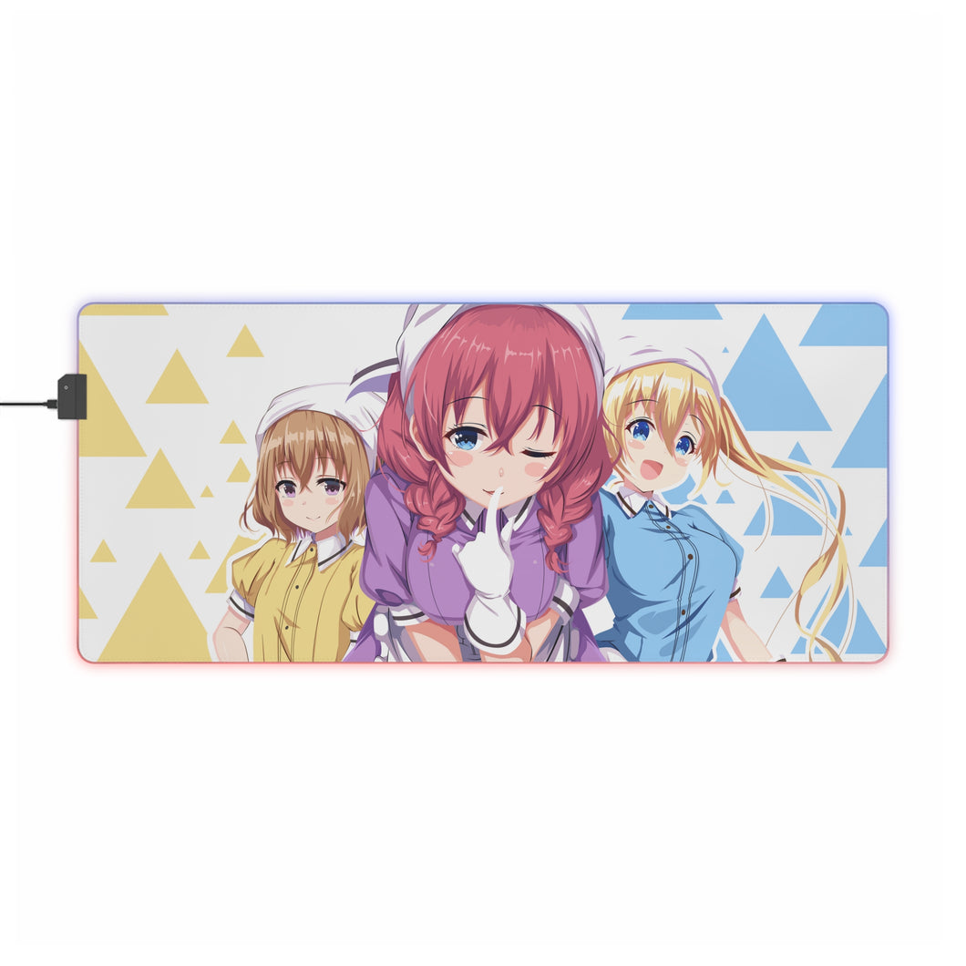 Blend S Kaho Hinata, Mafuyu Hoshikawa, Miu Amano RGB LED Mouse Pad (Desk Mat)
