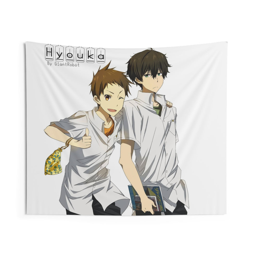 Hōtarō Oreki  Satoshi Fukube walking Indoor Wall Tapestry