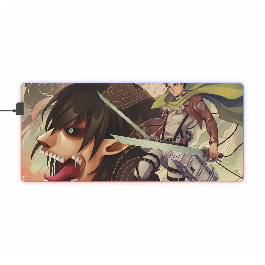 Anime Attack On Titan RGB LED Mouse Pad (Desk Mat)