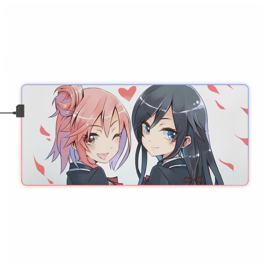 My Teen Romantic Comedy SNAFU Yukino Yukinoshita, Yui Yuigahama RGB LED Mouse Pad (Desk Mat)