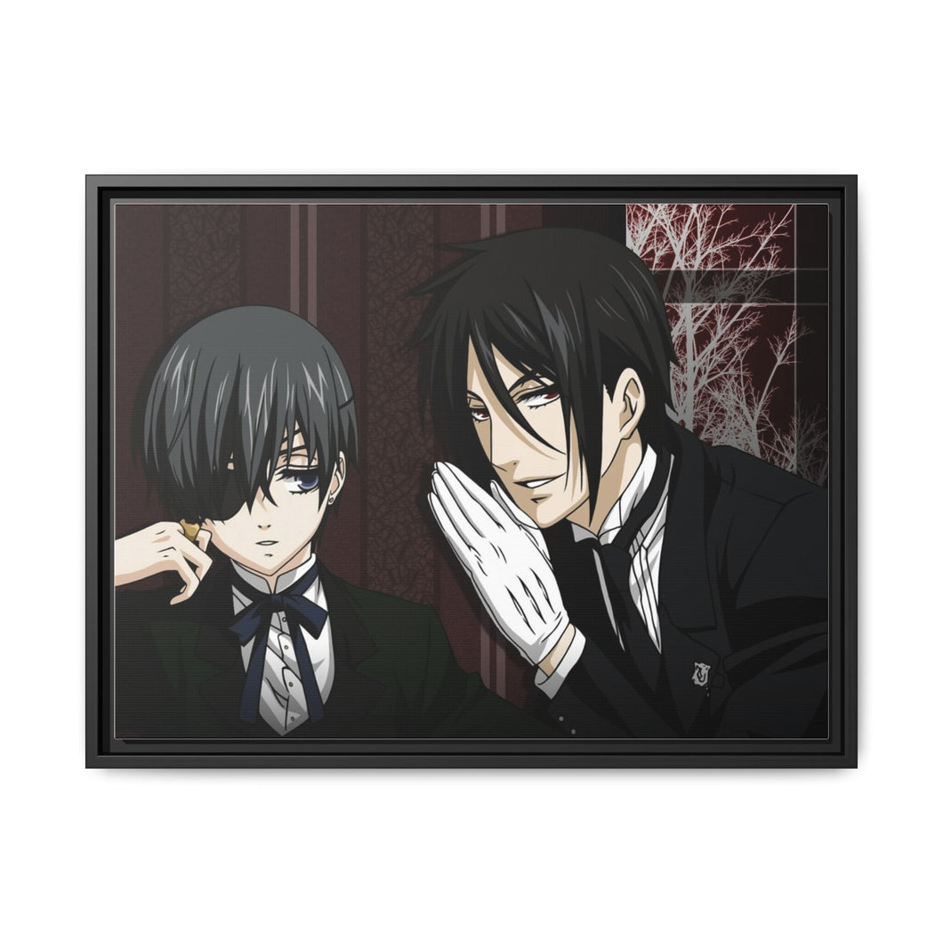 Black Butler Canvas Framed Art Print