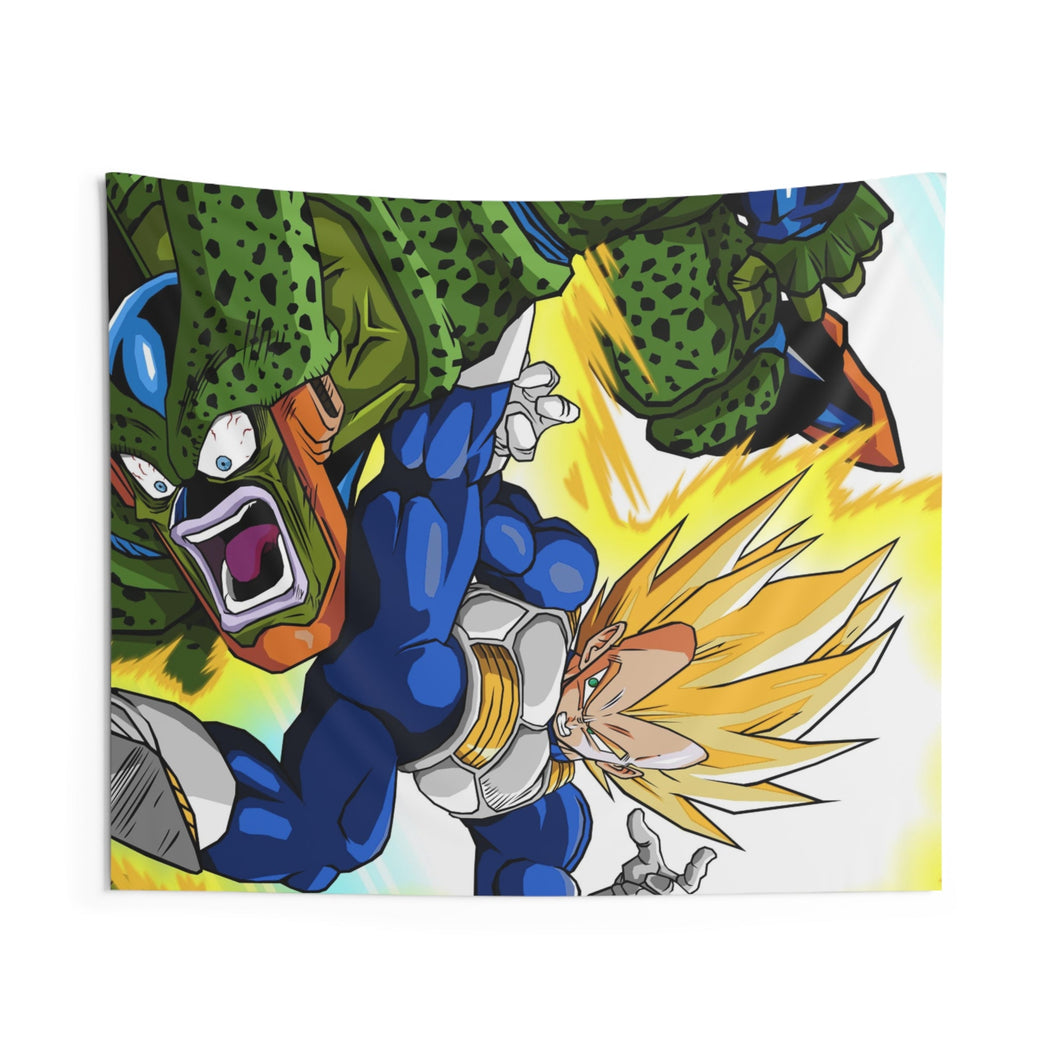 Cell vs Super Vegeta Indoor Wall Tapestry