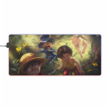 Load image into Gallery viewer, Luffy, Ace and Sabo RGB LED Mouse Pad (Desk Mat)
