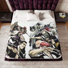 Load image into Gallery viewer, Bleach Renji Abarai, Kenpachi Zaraki Sherpa Blanket
