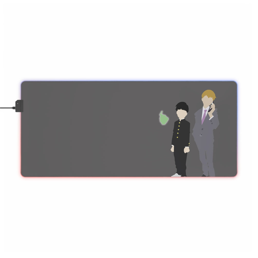 Mob Psycho 100 Arataka Reigen, Shigeo Kageyama, Ekubo RGB LED Mouse Pad (Desk Mat)