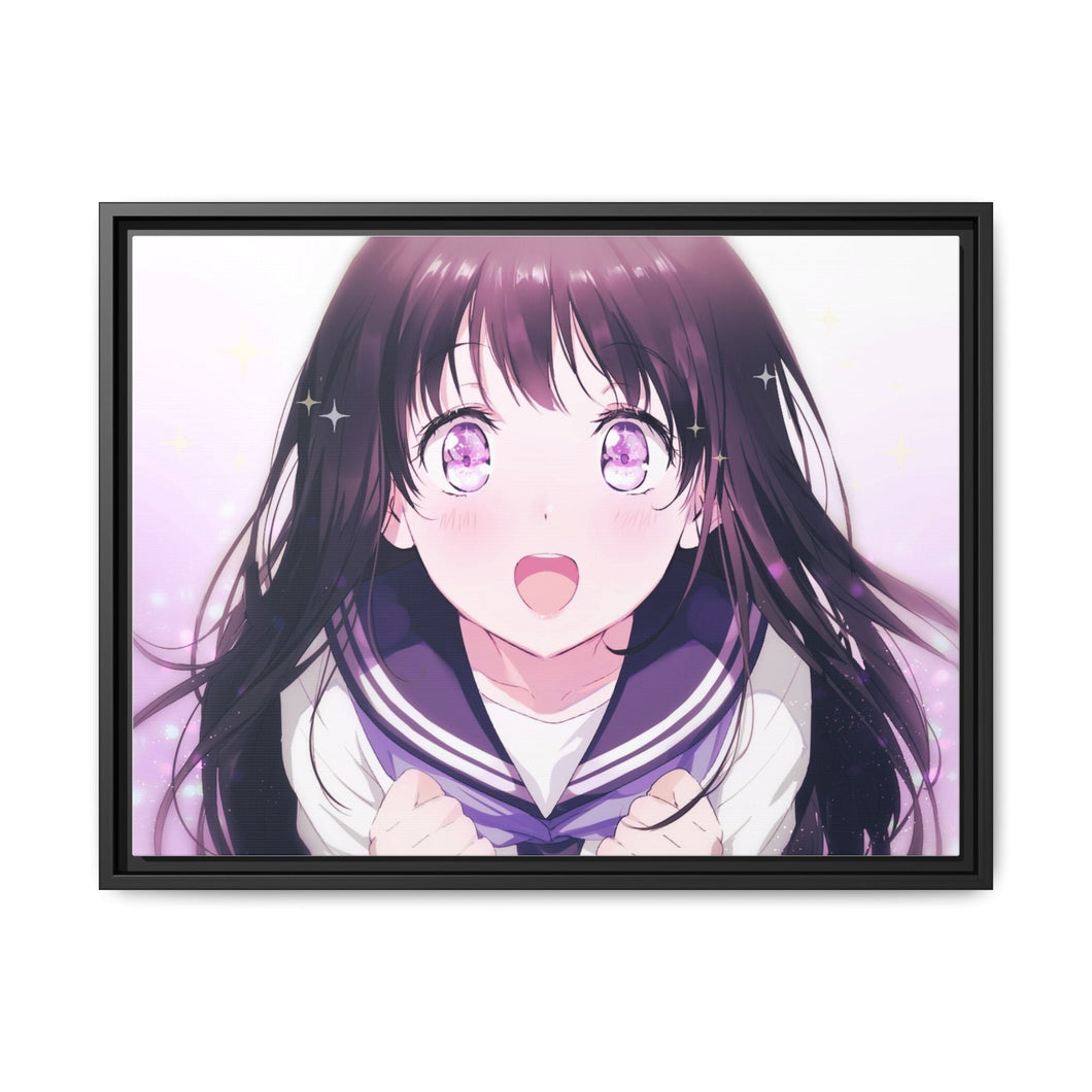 Eru Chitanda Glowing eyes Canvas Framed Art Print