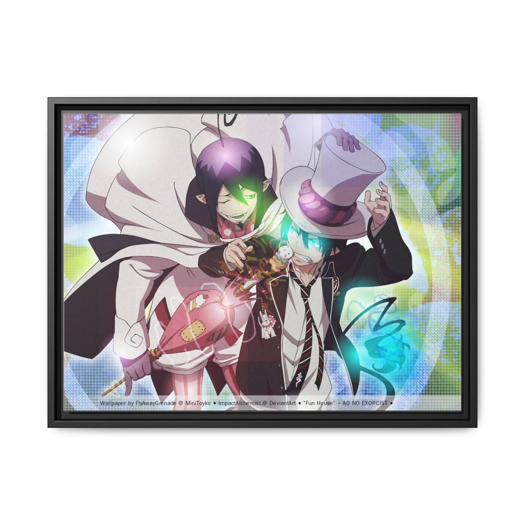 Blue Exorcist Rin Okumura, Mephisto Pheles Canvas Framed Art Print