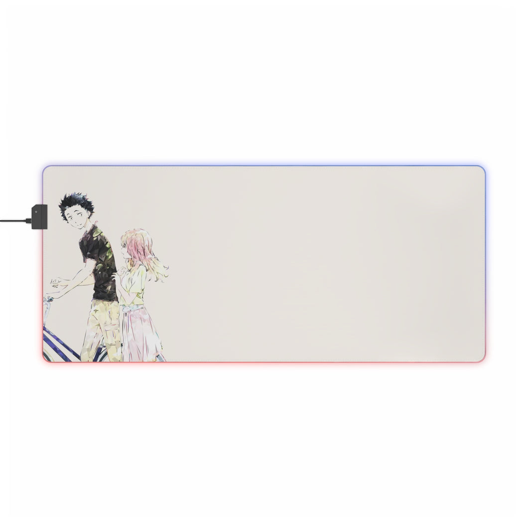 Koe No Katachi Shouko Nishimiya, Shouya Ishida RGB LED Mouse Pad (Desk Mat)