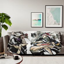Load image into Gallery viewer, Bleach Renji Abarai, Kenpachi Zaraki Sherpa Blanket
