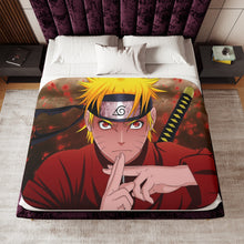 Load image into Gallery viewer, naruto uzumaki sage moad Sherpa Blanket
