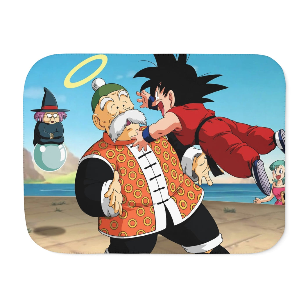 Goku Grandfather Sherpa Blanket