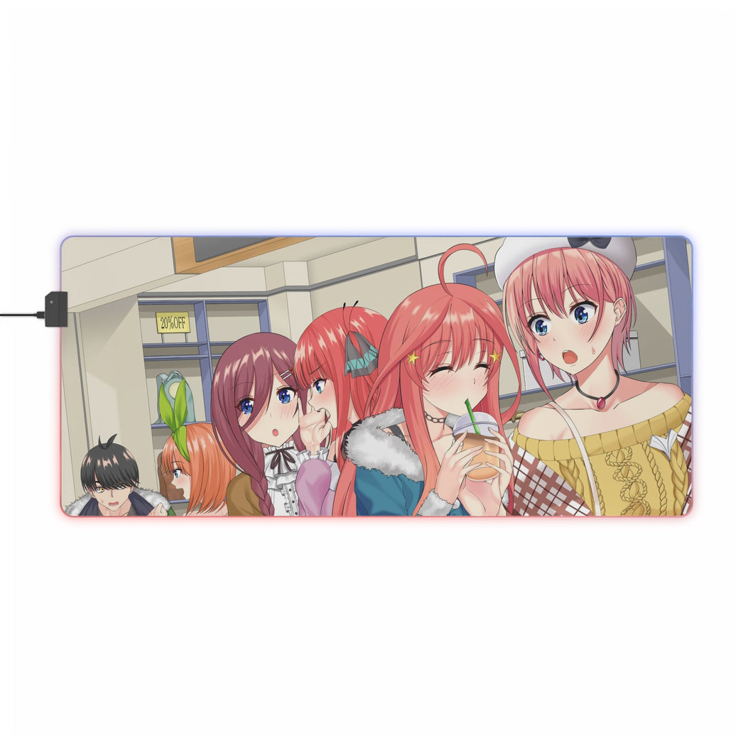 The Quintessential Quintuplets RGB LED Mouse Pad (Desk Mat)