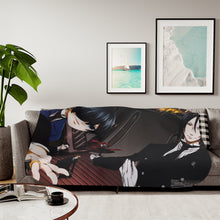 Load image into Gallery viewer, Black Butler Sherpa Blanket
