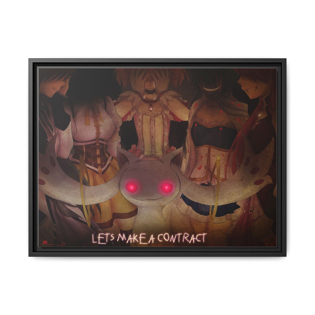 Anime Puella Magi Madoka Magica Canvas Framed Art Print