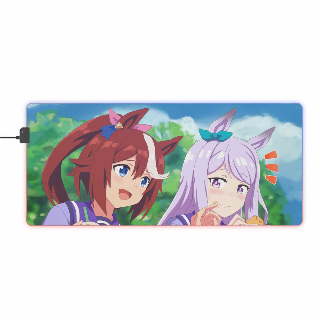 Mejiro McQueen & Tokai Teio RGB LED Mouse Pad (Desk Mat)