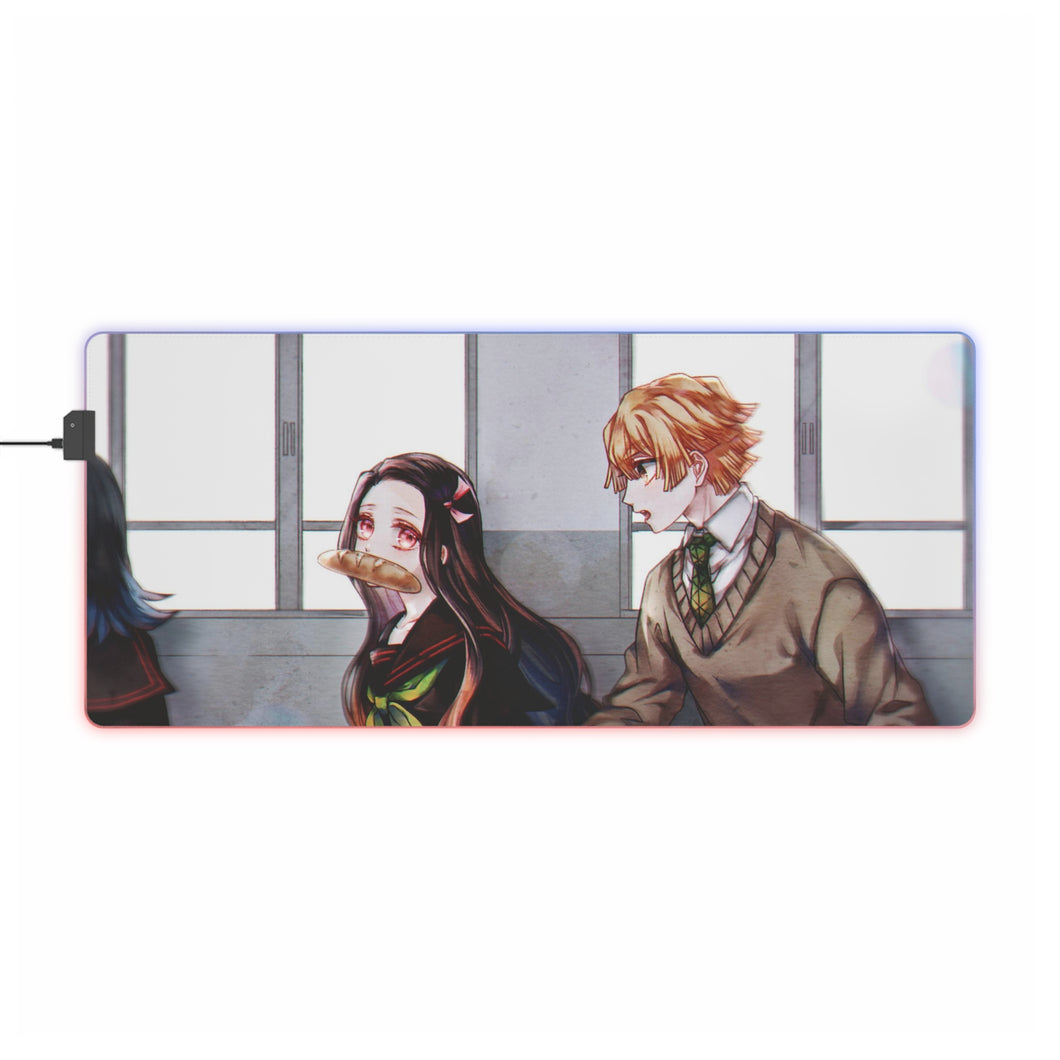 Nezuko Kamado Zenitsu Agatsuma RGB LED Mouse Pad (Desk Mat)
