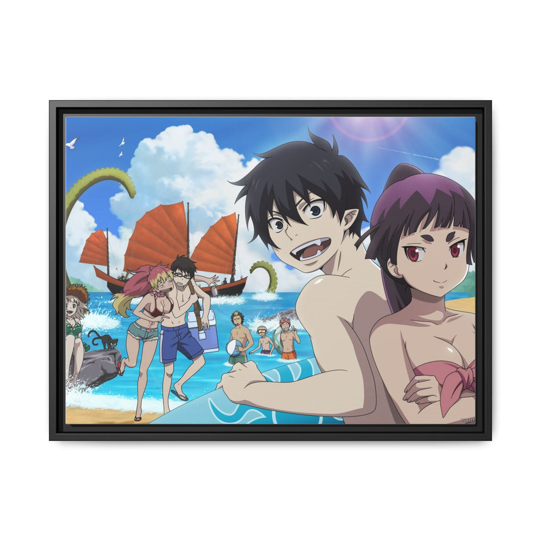 Ao No Exorcist Canvas Framed Art Print