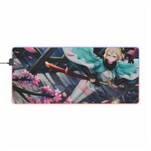 Load image into Gallery viewer, Fate/Grand Order Sakura Saber RGB LED Mouse Pad (Desk Mat)
