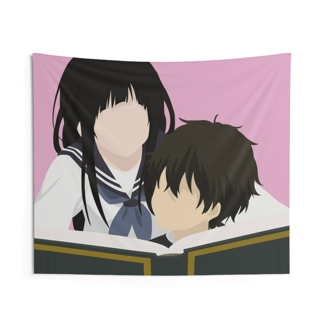 houtarou oreki y eru chitanda hyouka minimalist v2 Indoor Wall Tapestry