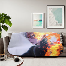 Load image into Gallery viewer, Wallpaper Todoroki Shoto Sherpa Blanket
