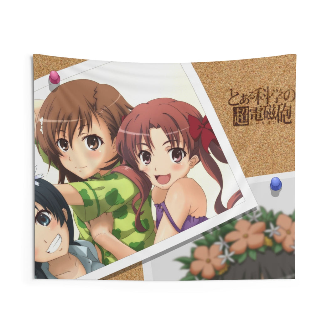 A Certain Scientific Railgun Mikoto Misaka, Kuroko Shirai, Ruiko Saten Indoor Wall Tapestry
