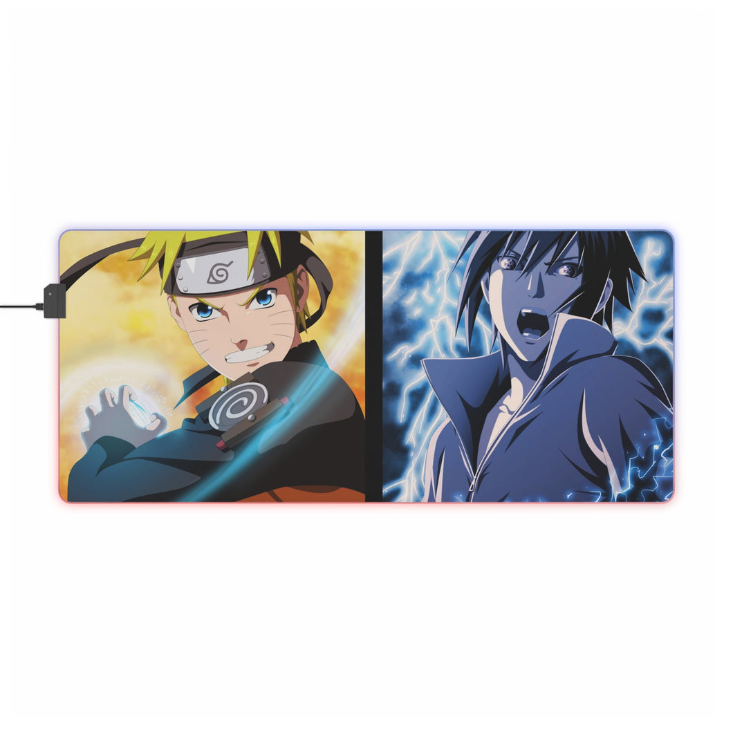 Naruto and Sasuke RGB LED Mouse Pad (Desk Mat)