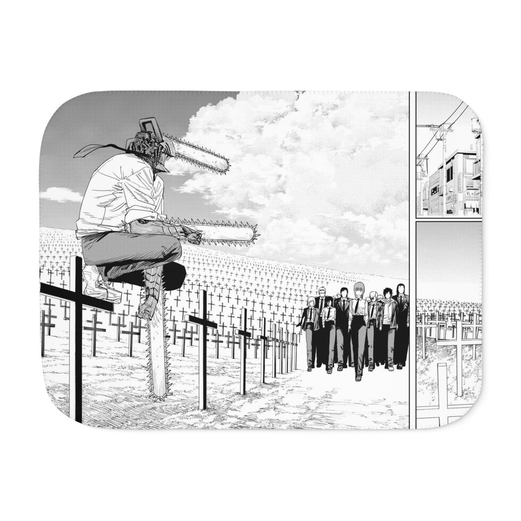 Chainsaw Man Sherpa Blanket