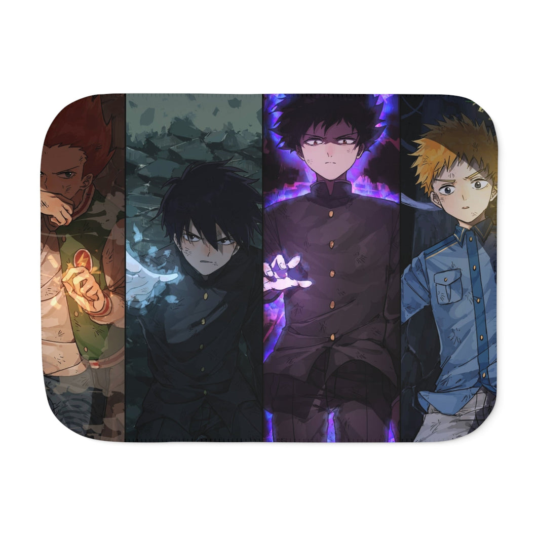Mob Psycho 100 Shigeo Kageyama, Ritsu Kageyama, Teruki Hanazawa Sherpa Blanket