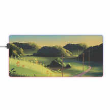 Load image into Gallery viewer, Small Country Road Weaving Inbetween Grassy Hills RGB LED Mouse Pad (Desk Mat)
