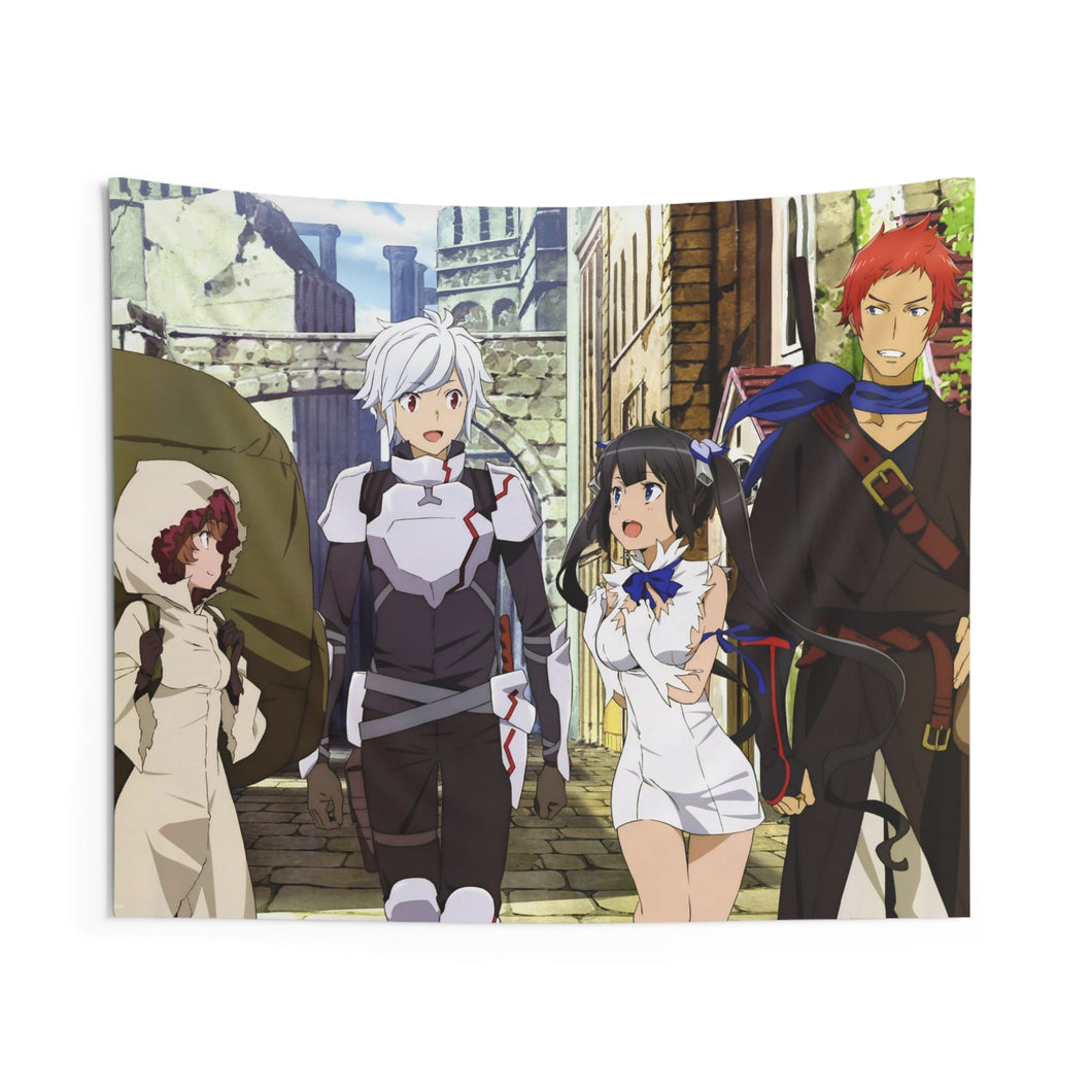 Is It Wrong To Try To Pick Up Girls In A Dungeon? Indoor Wall Tapestry