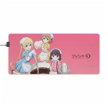 Load image into Gallery viewer, Blend S Maika Sakuranomiya, Kaho Hinata, Mafuyu Hoshikawa RGB LED Mouse Pad (Desk Mat)

